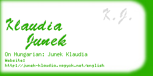 klaudia junek business card